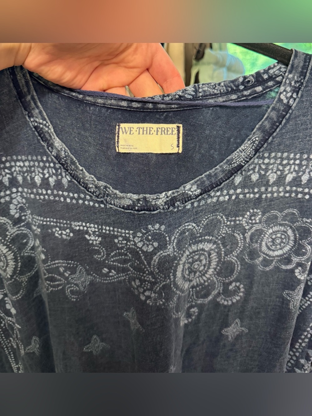 NWOT Free People We The Free Indie Maxi Tee - indigo blue - Small - Picture 8 of 8